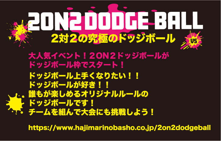 2on2 DODGE BALL 2対2の究極のドッジボール